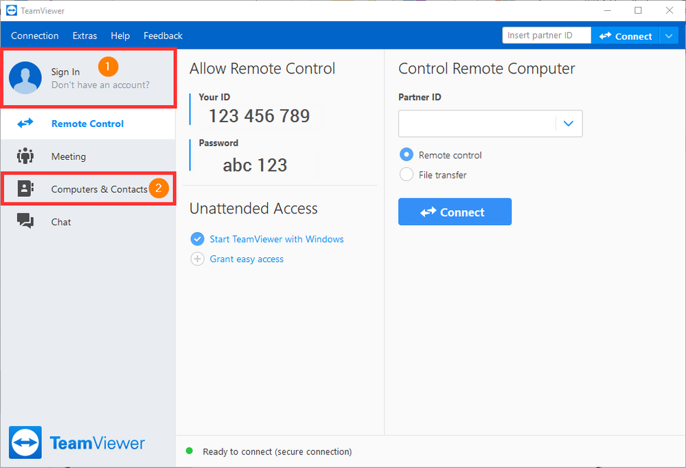 teamviewer install on client with premium account