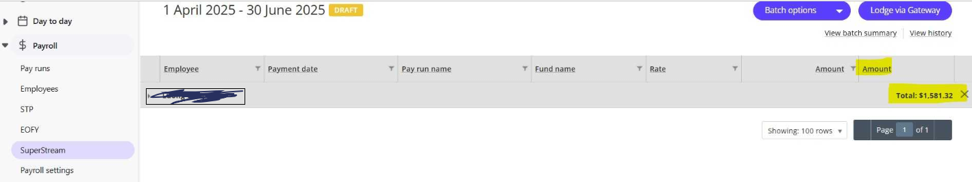 Thumbnail for: 1 April 2025 payrun not being included in superstream lodgement