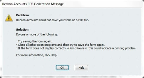 cant save pdf file