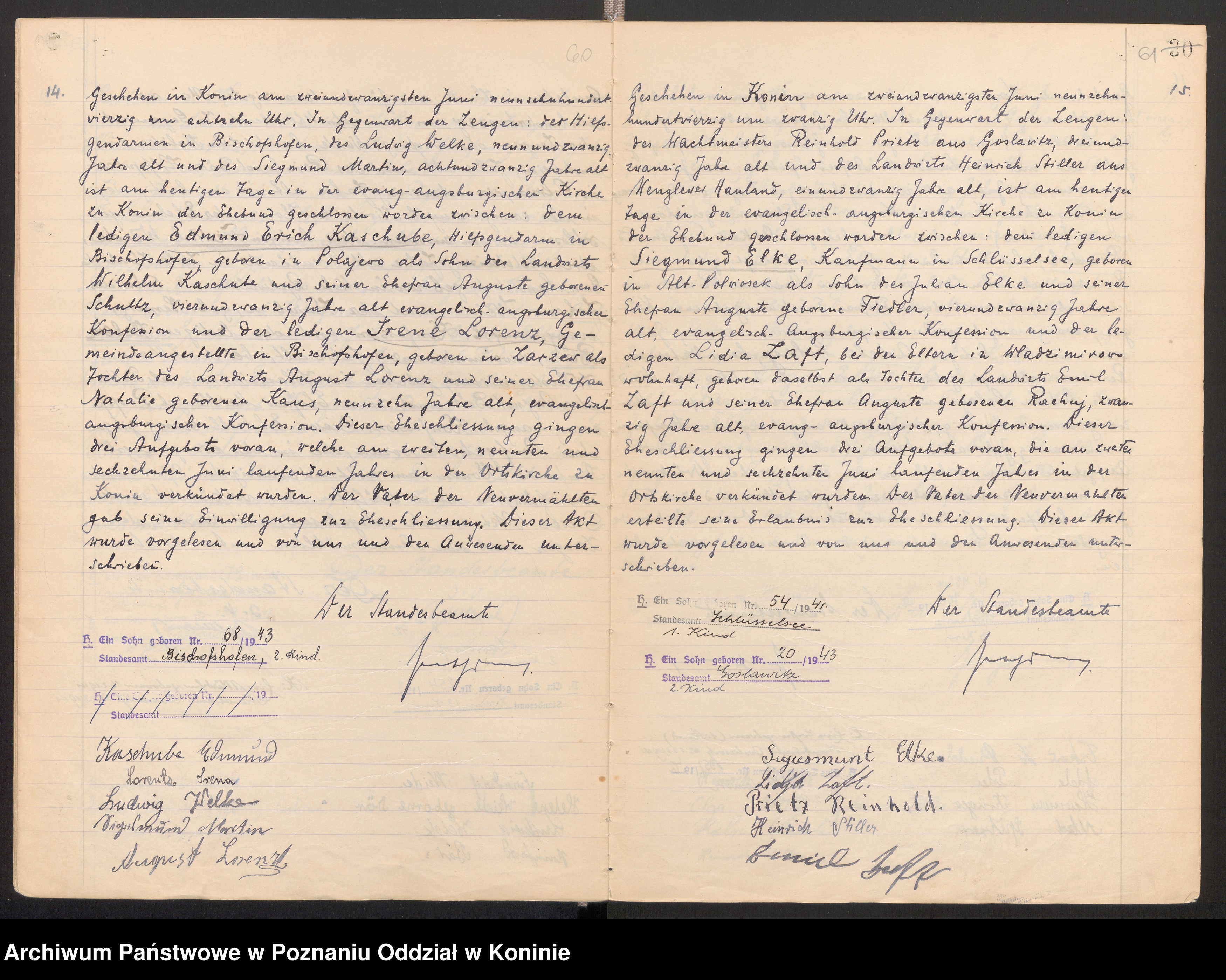 LORENTZ, Irene, b 1920, MR, 1940, Edmund Erich Kaschube, Szukajwarchiwach, no. 14, scan 34 of 41, Konin.jpg