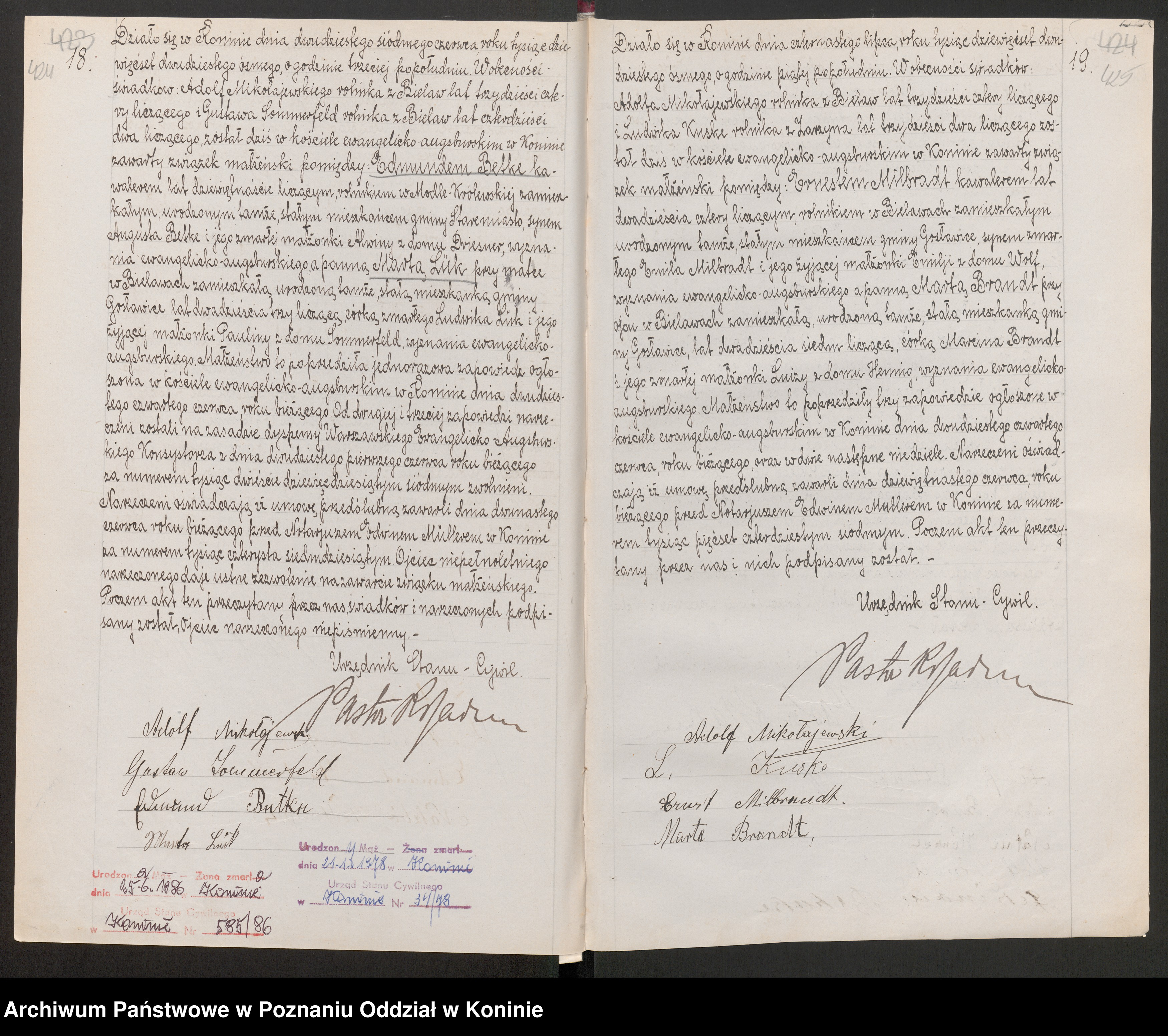 MILBRADT, Ernst, b , MR, 1928, Martha Brandt, Szukajwarchiwach, no. 19, scan 218 of 226, Konin.jpg