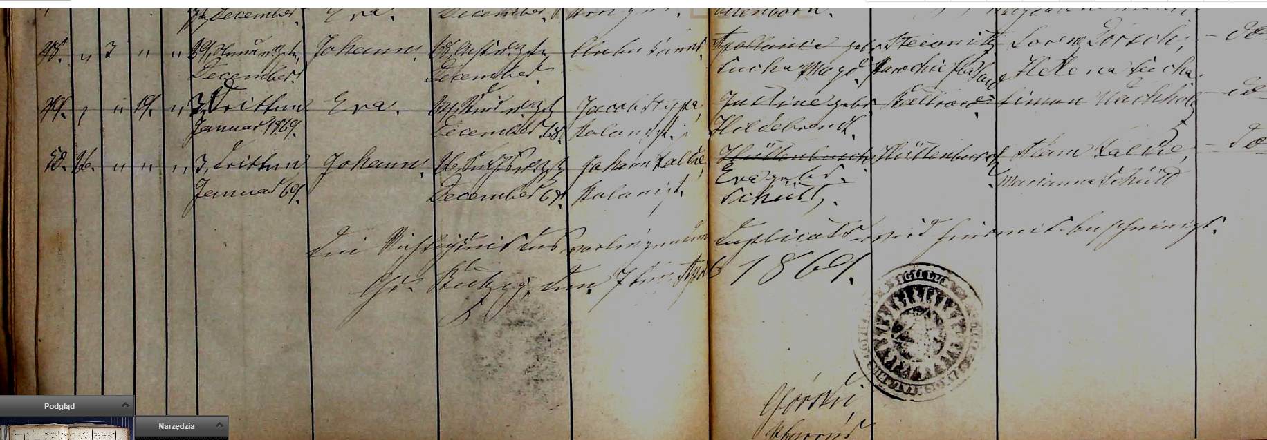 Baptism 2 Johann Falk b 1869.jpg