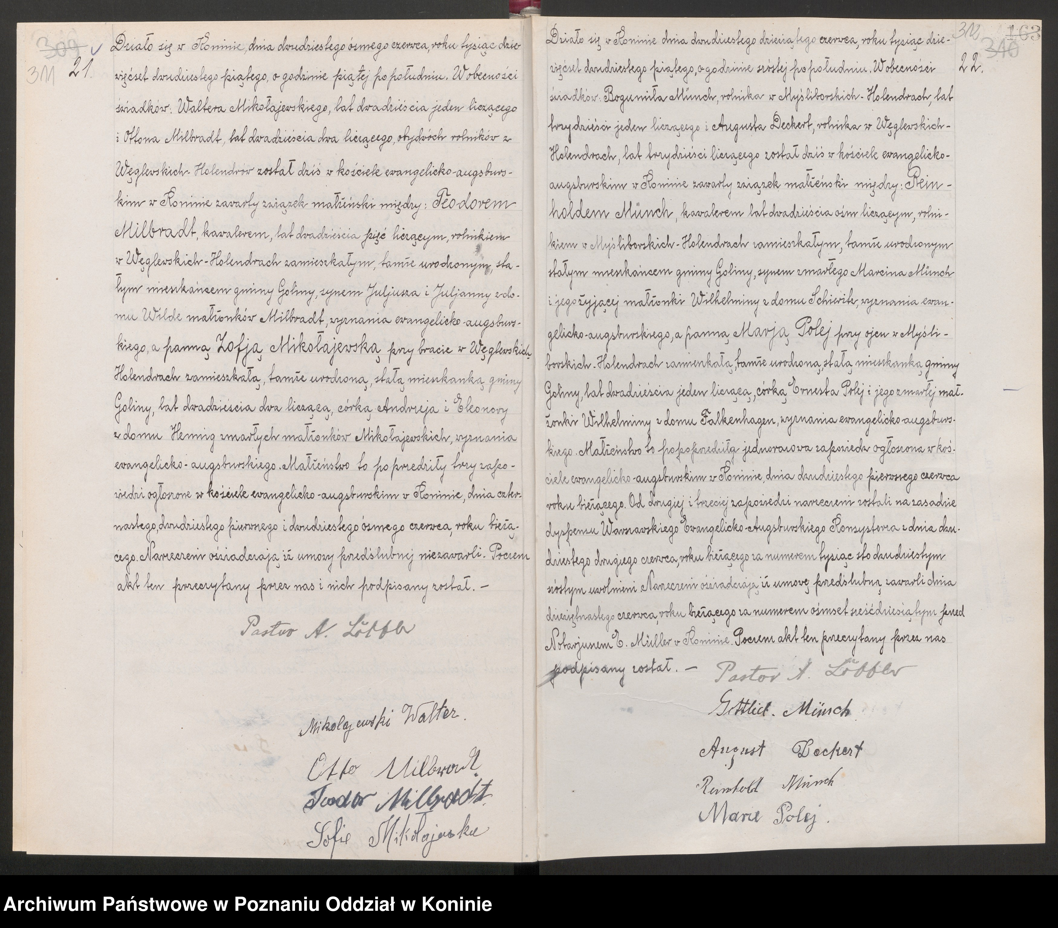 MILBRADT, Theodor, b 1900, MR, 1925, Zofia Mikolajeska, Szukawarchiwach, no. 21, scan 161 of 226.jpg