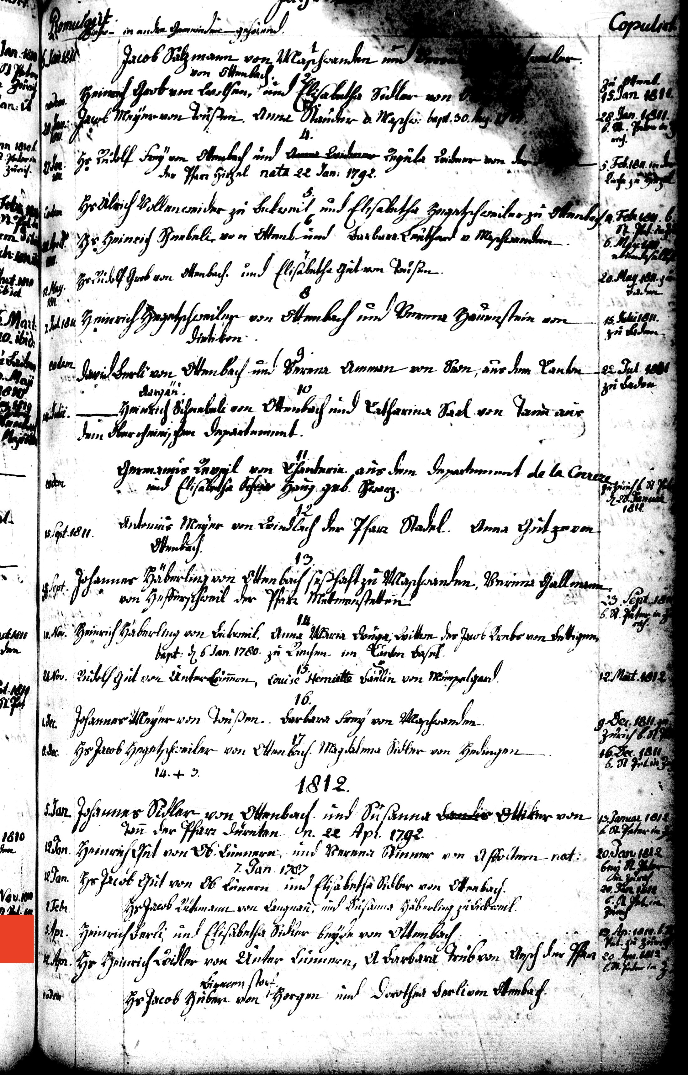 1812 Heinrich Berli marriage to Elisabetha Sidler 13 Apr Ottenbach 008126955 page 56-1.jpg