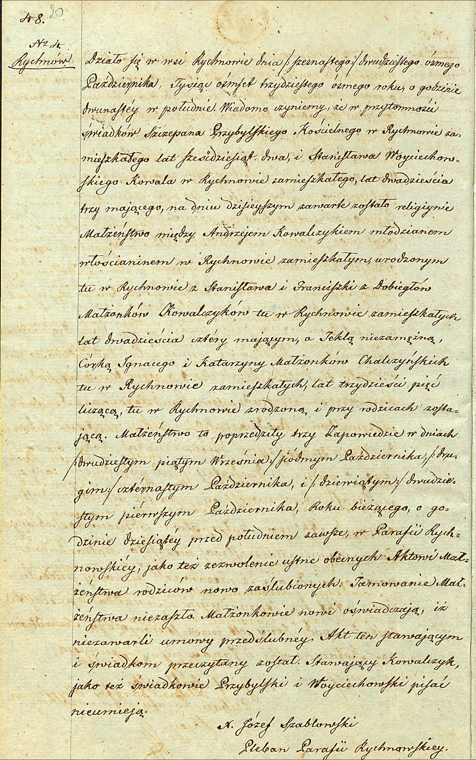 Marriage Andrzej Kowalczyk & Tekla Chalka 1838 R4.jpg