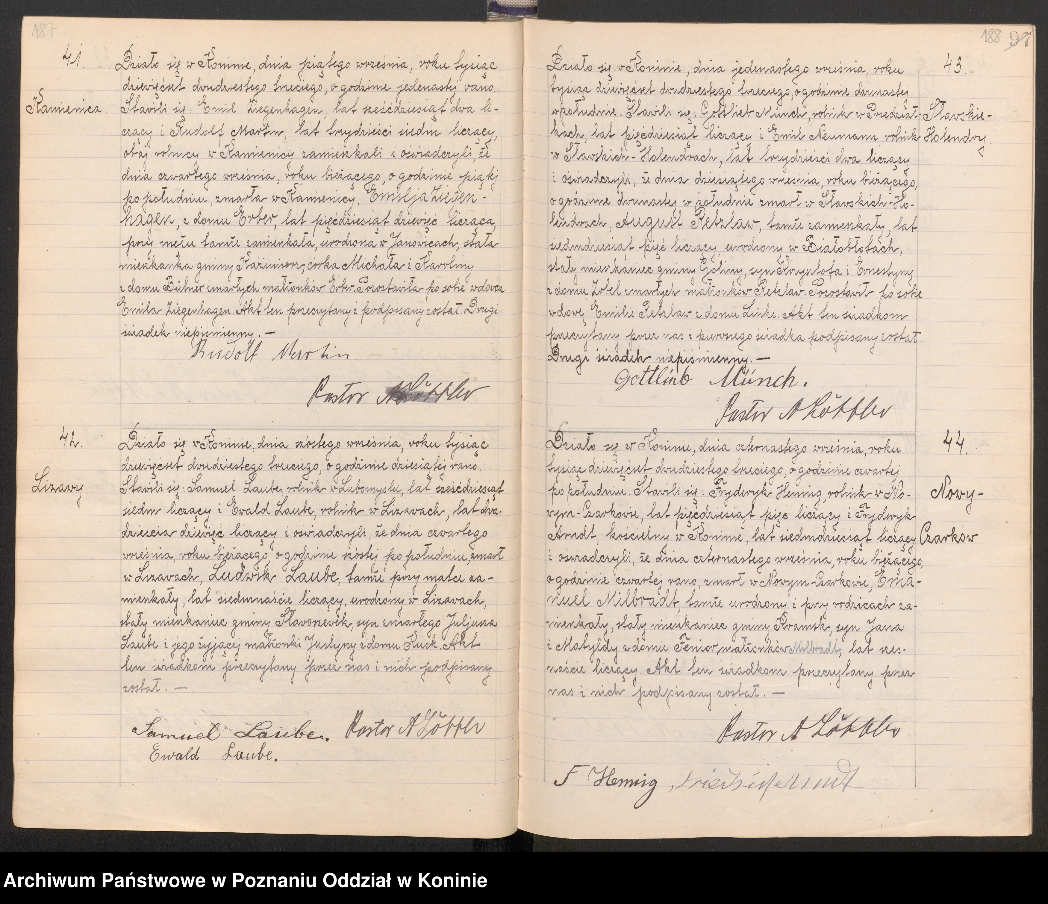 MILBRADT, Emanuel, b , DR, 1923, Szukawarchiwach, no. 44, scan 97 of 190, Konin.jpg