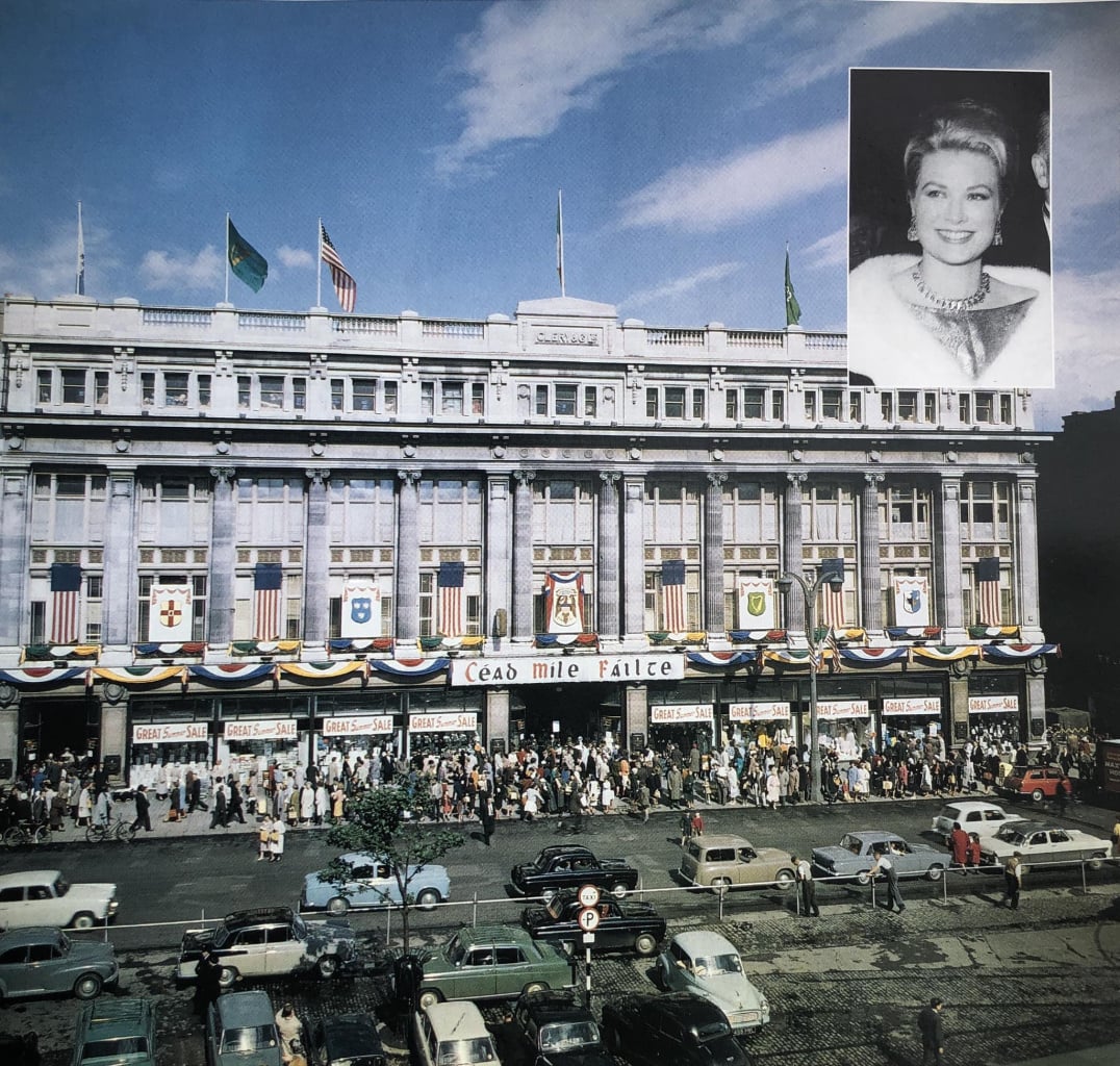 Clerys, Princess Grace visit 1958.jpg