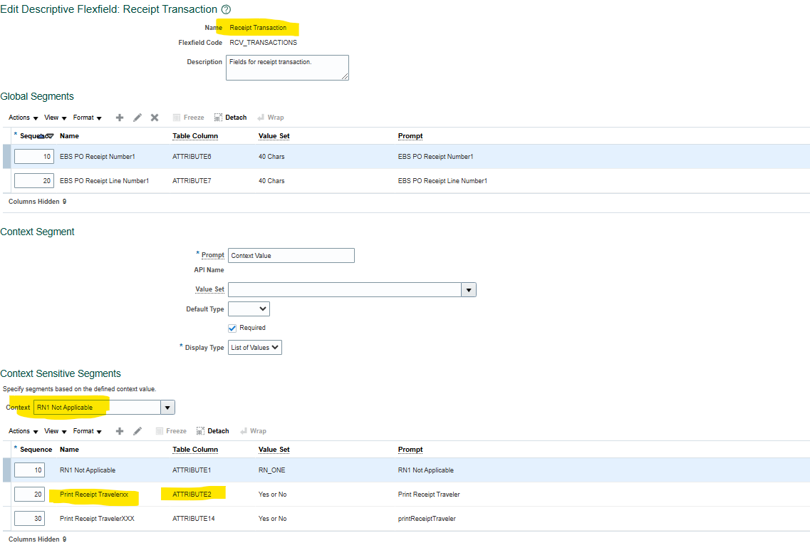 DFF issue at Receipt delivered level — Cloud Customer Connect