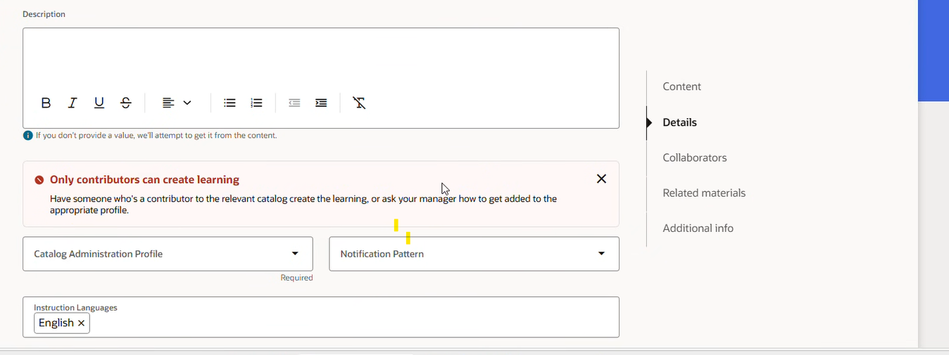 Unable to Create Self‑Paced Learning — Cloud Customer Connect