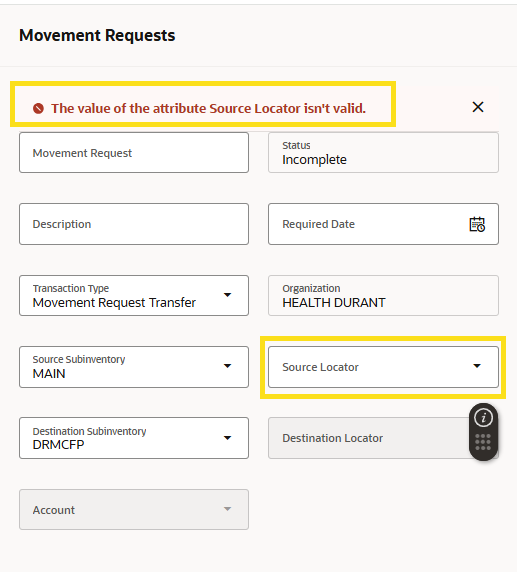 Redwood - Creating a Movement Request Movement Request Transfer is ...