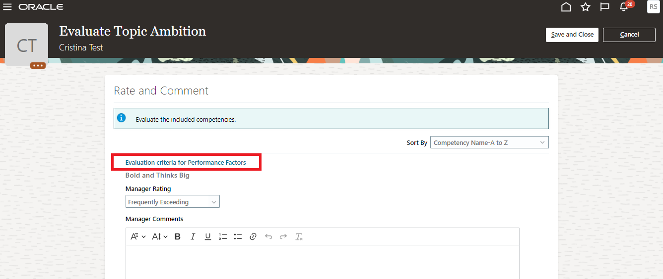Adding custom hyperlink in performance doument page for specific ...