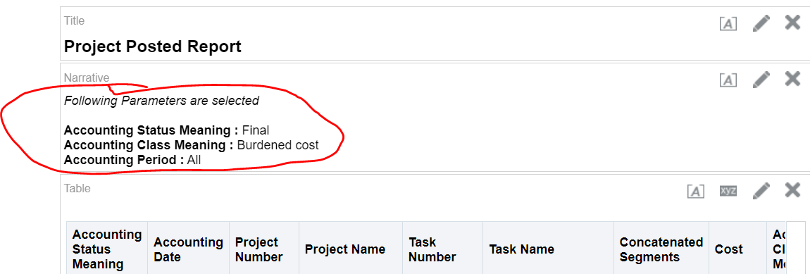 Display and ability to change parameter values in OTBI report — Cloud ...