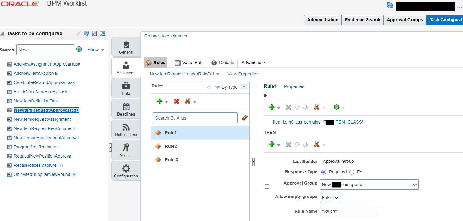 Need to configure New item request based on item class — Cloud Customer ...