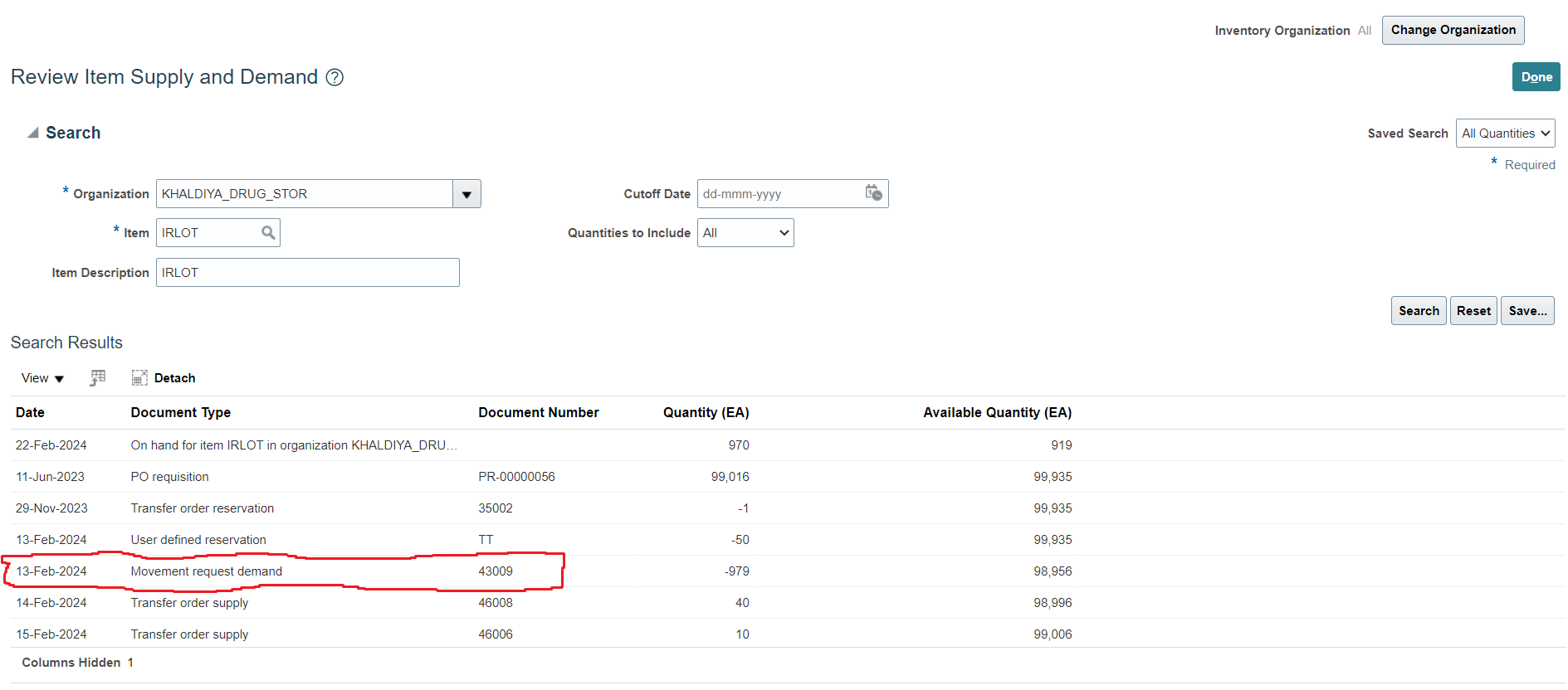 Query to get demand table — Cloud Customer Connect
