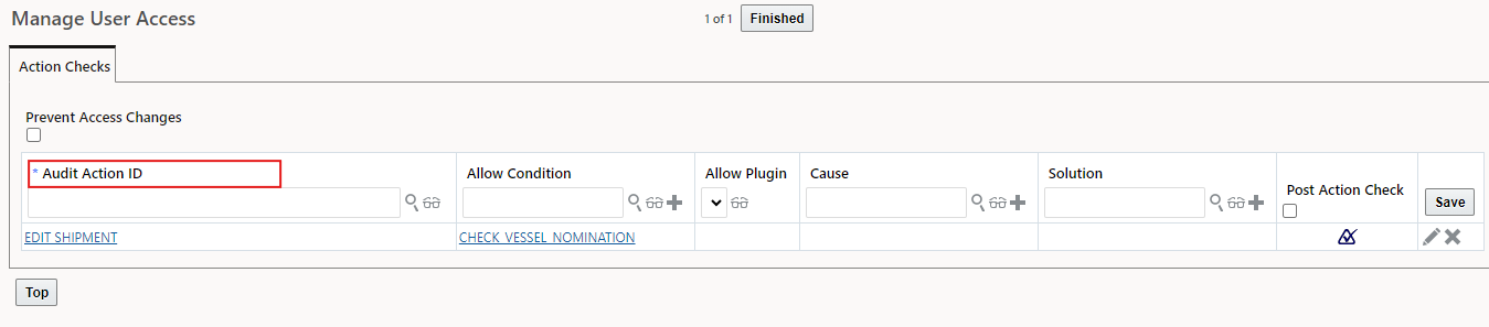 How to add action check to the custom action in OTM — Cloud Customer ...