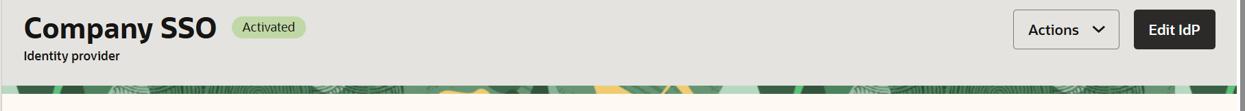 Three dot menu with View Details and Edit IdP options
