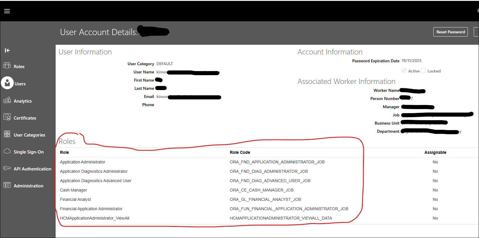 How to export roles assignment for a user in Oracle Fusion? — Cloud ...