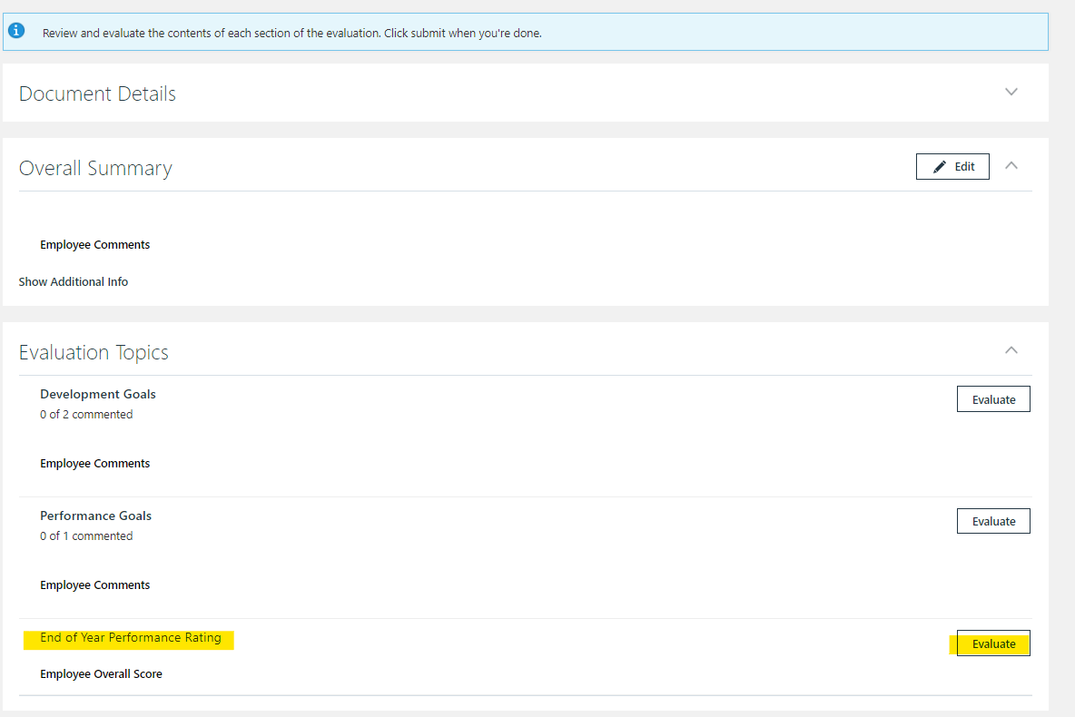 Hide Evaluation Button while still exposing the View button for ...