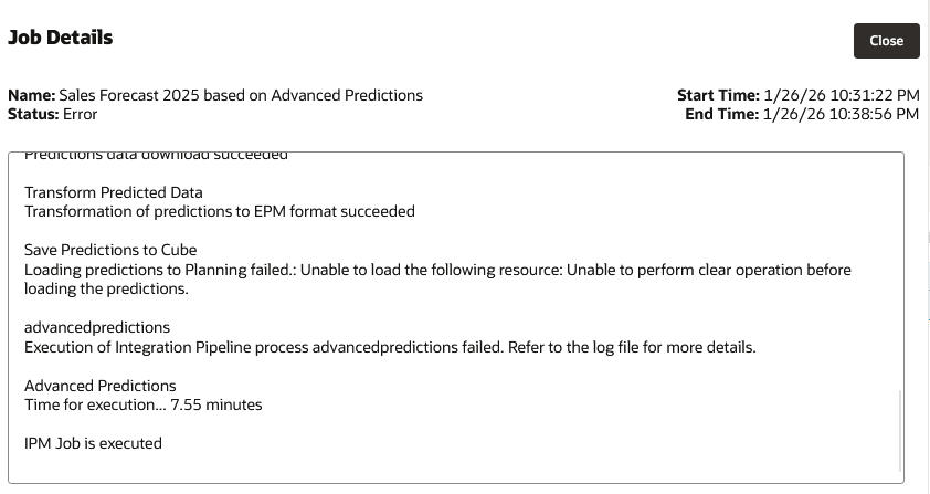 False Step Prediction Error Advanced Prediction error at step