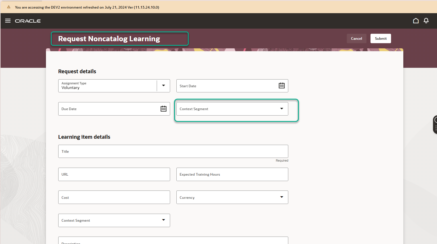 unable to hide context segments — Cloud Customer Connect
