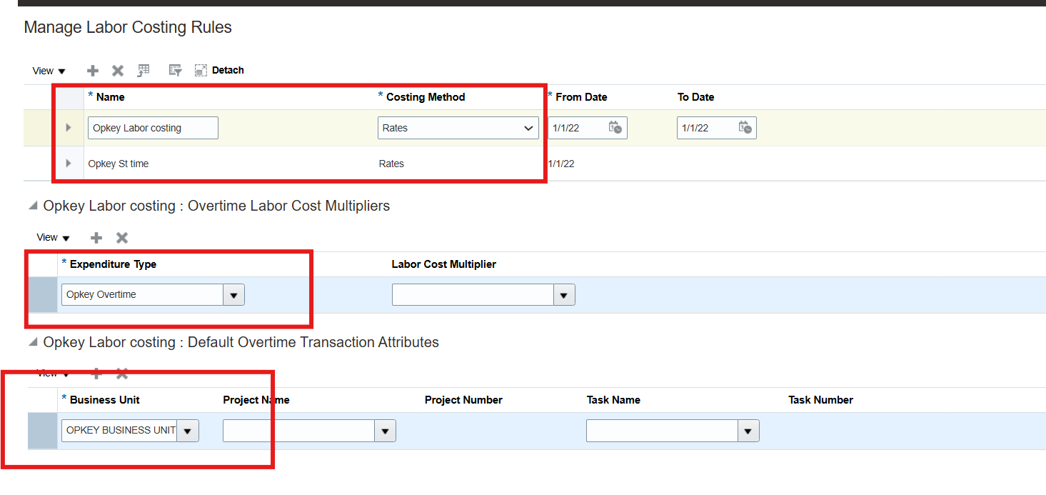 We need a table to get the data for the setup Manage Labor Costing ...