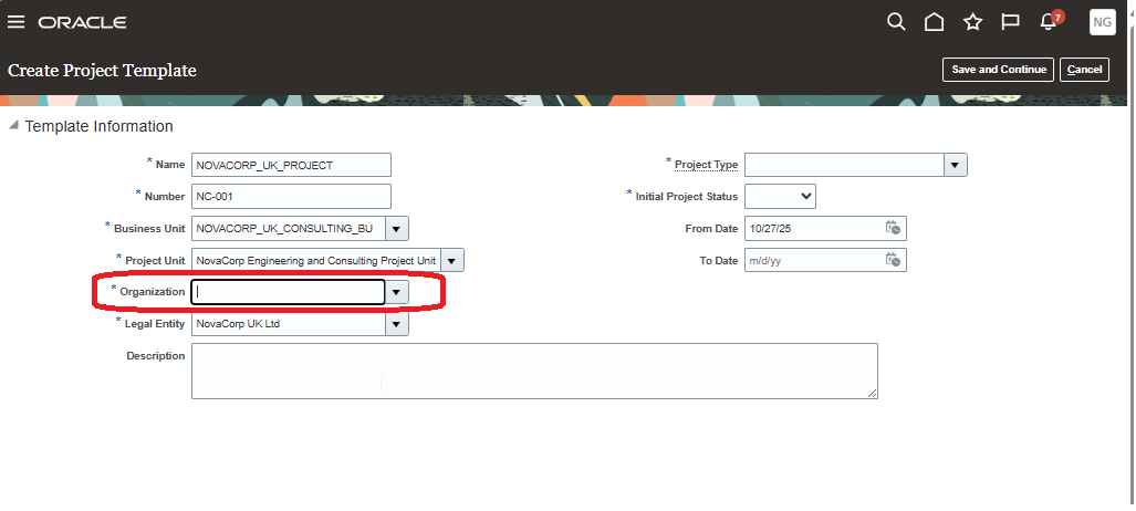 No Organization not appearing in the dropdown while creating project ...