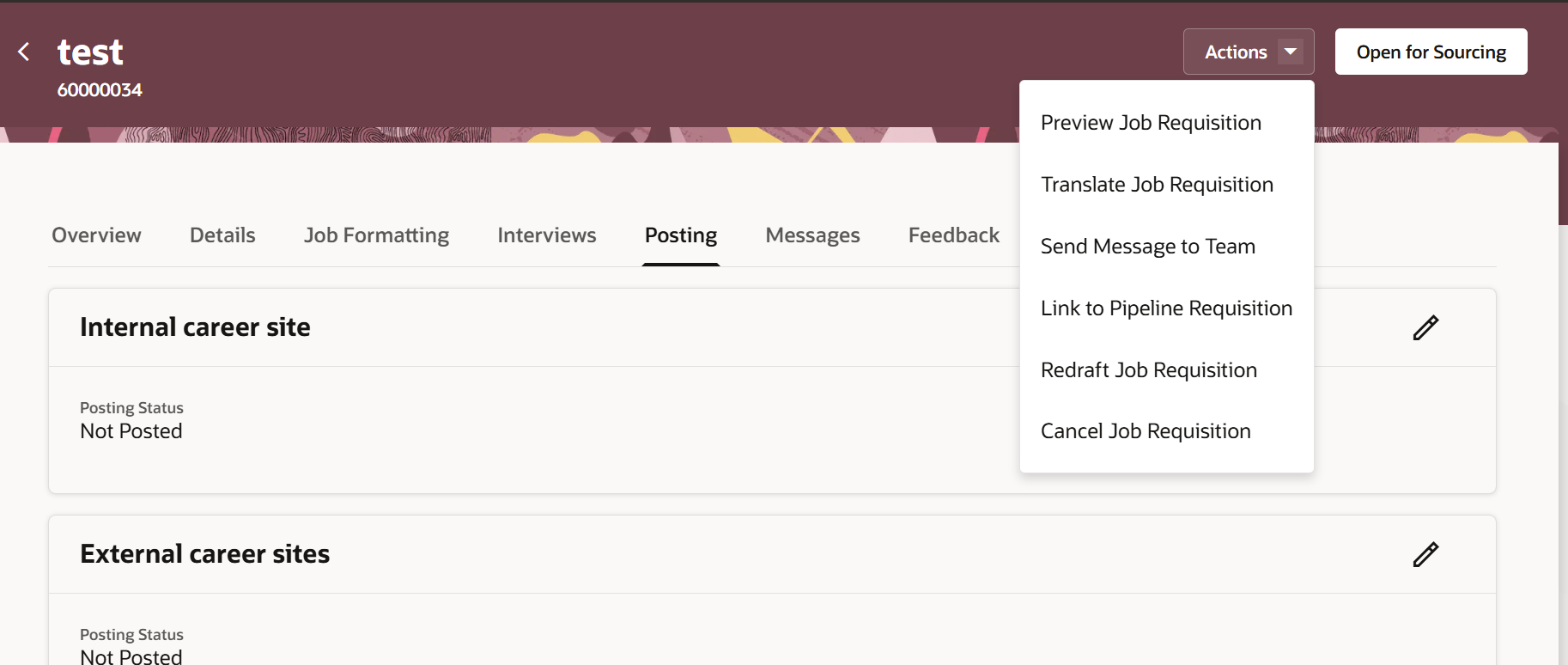 How to hide actions in the job requisition details redwood page — Cloud ...