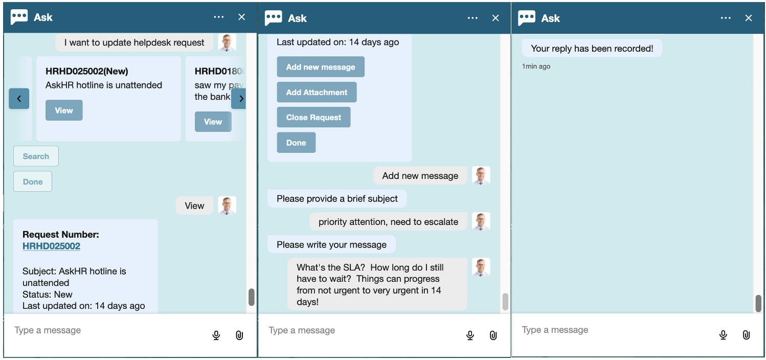 Use Chatbot for Help Desk — Cloud Customer Connect