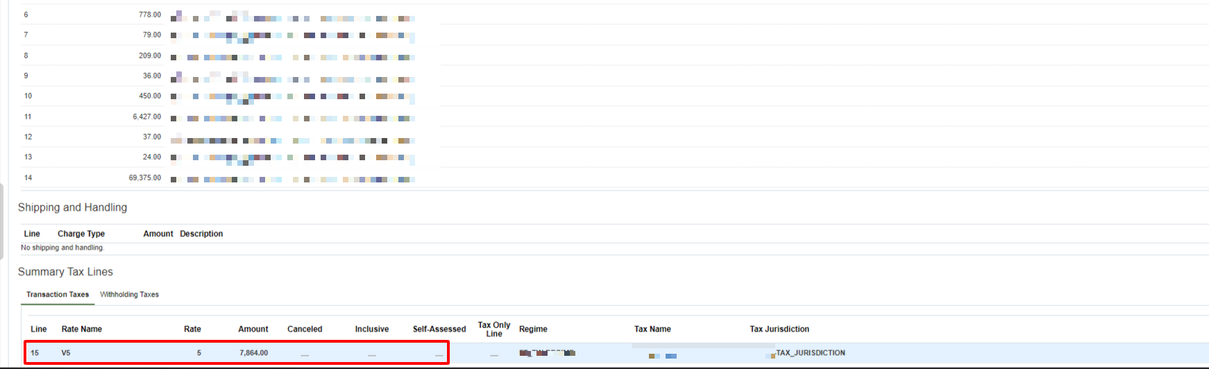 Tax Line Mapping Example How to show only 1 tax line for 1 invoice — Cloud Customer Connect
