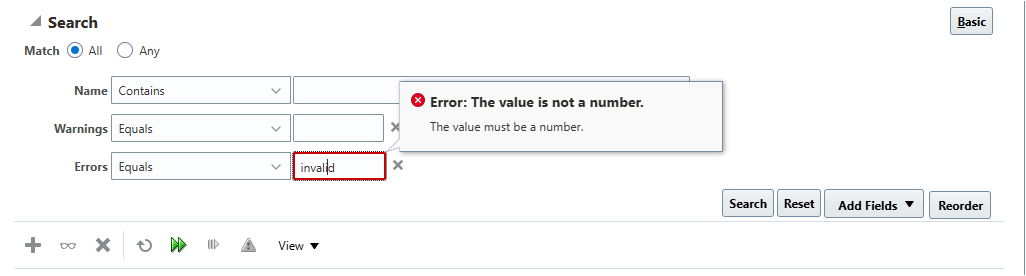 Errors in ARCS Data Load Execution screen — Cloud Customer Connect