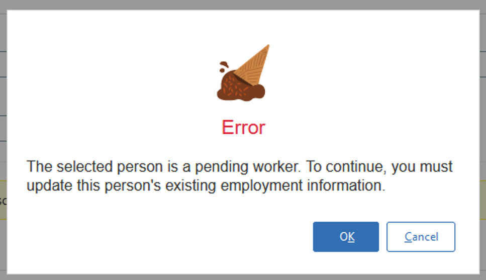 Pending Worker - Can we use the Hire an Employee Option to Convert ...