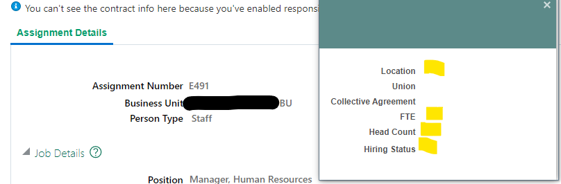 Position details not visible for specific role — Cloud Customer Connect