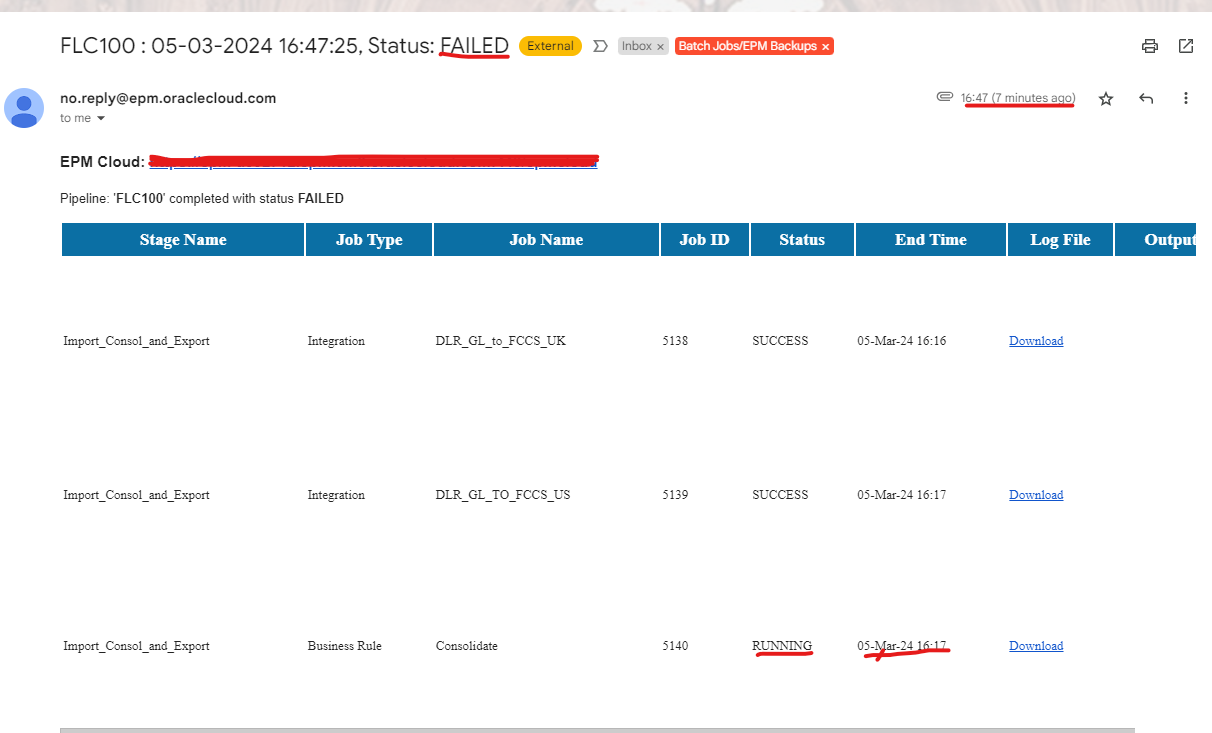 Pipeline job "fails" after 30 minutes — Cloud Customer Connect