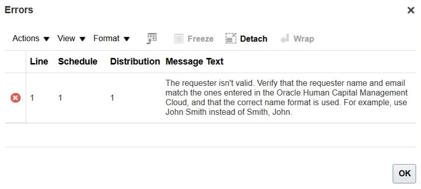 Error coming while submitting Purchase Order — Cloud Customer Connect