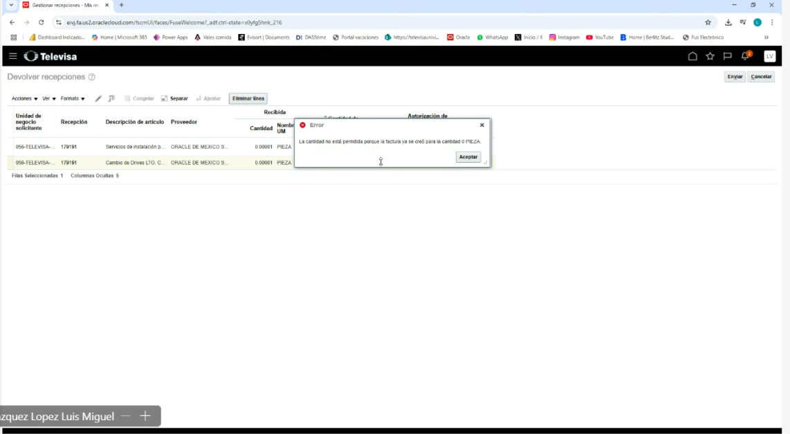 why i can't create a return a PO — Cloud Customer Connect