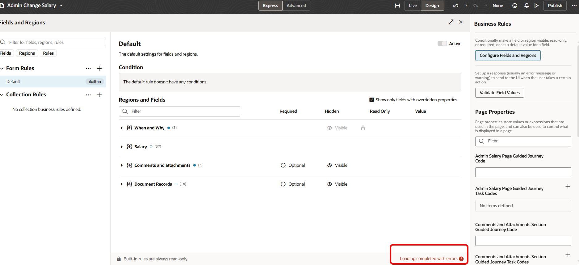 Redwood Change Salary Action Not Loading Properly in VB Studio ...