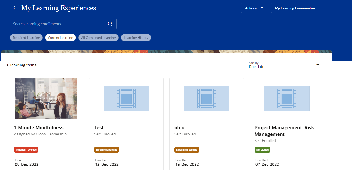 How does the Keyword search work in Redwood learning experience page ...