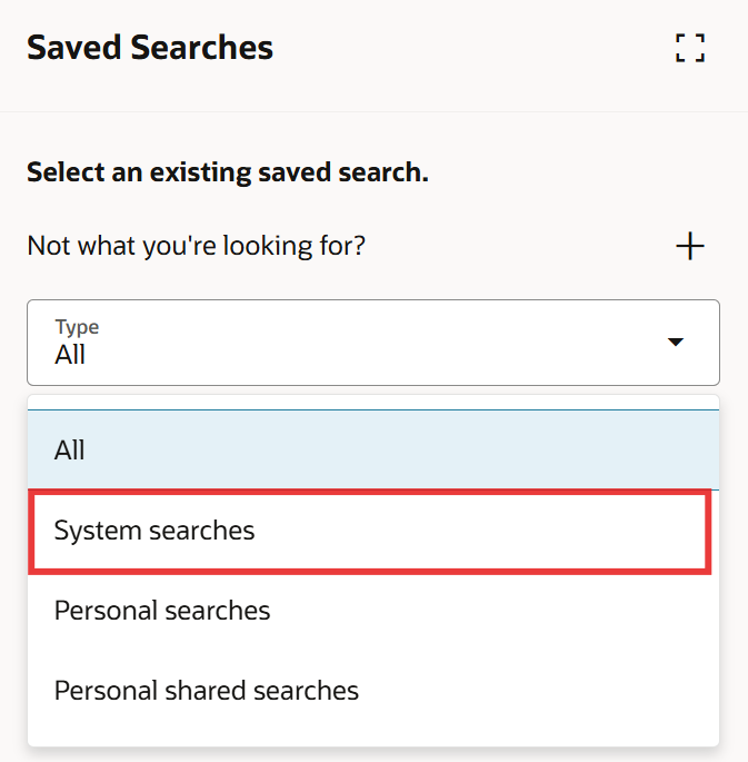 Redwood saved search system searches and shared searches — Cloud ...