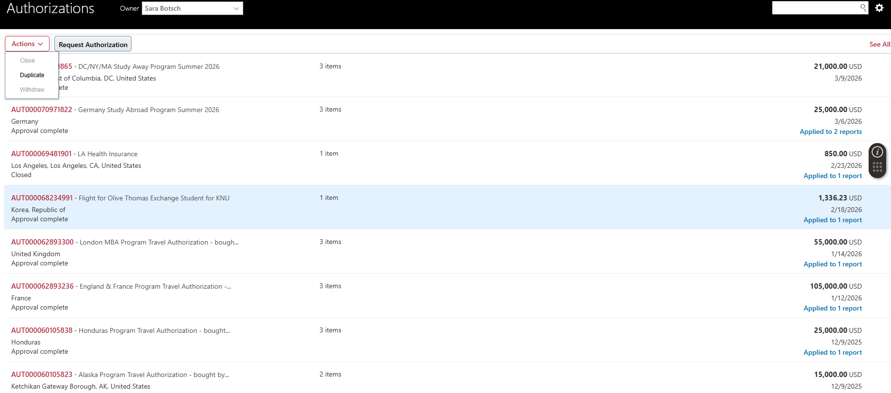 Cannot Close Spending Authorizations when Amount Equals Expense Report ...