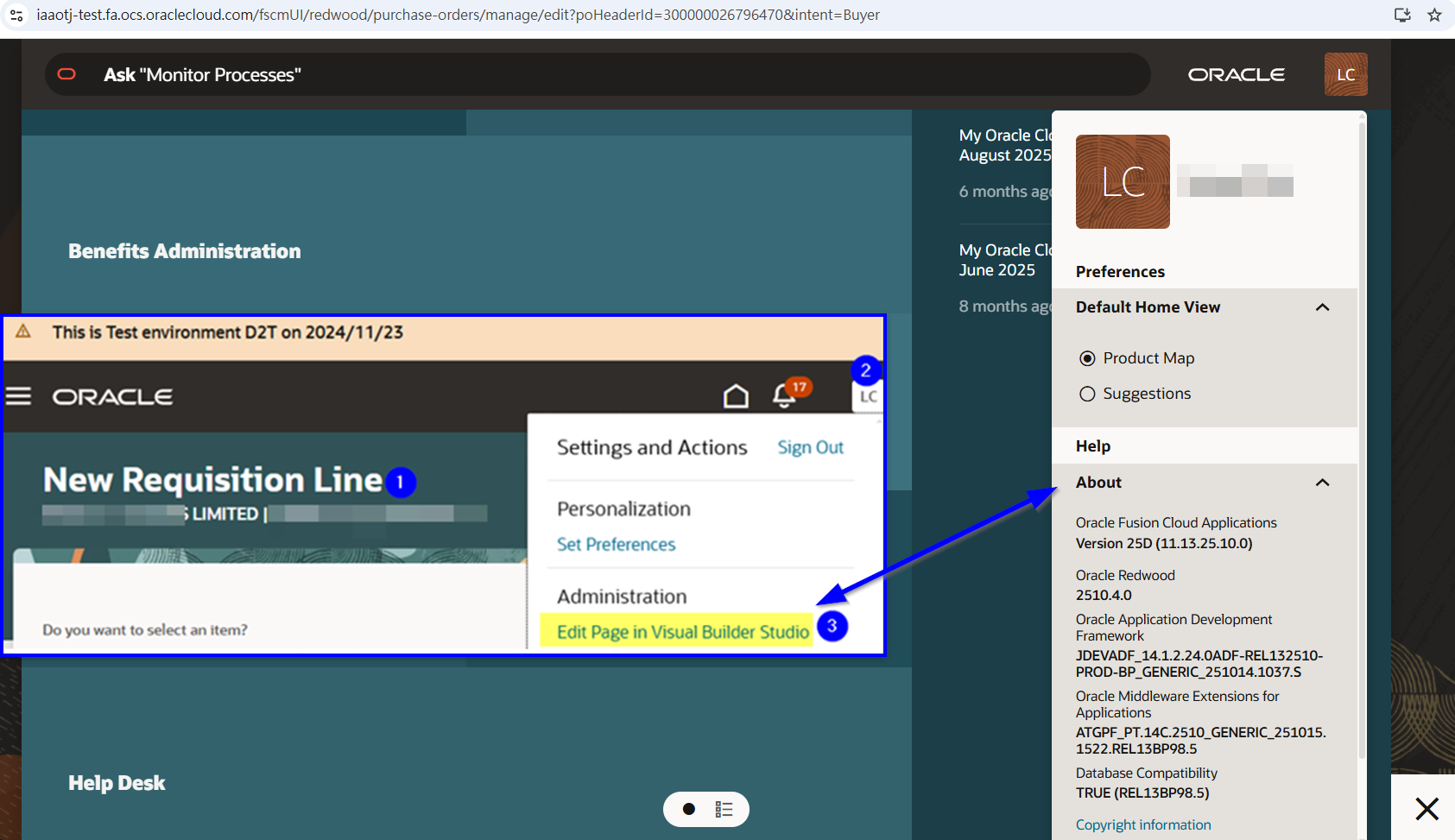 Cannot reach VBS tool with "Ask Oracle" deployed? — Cloud Customer Connect