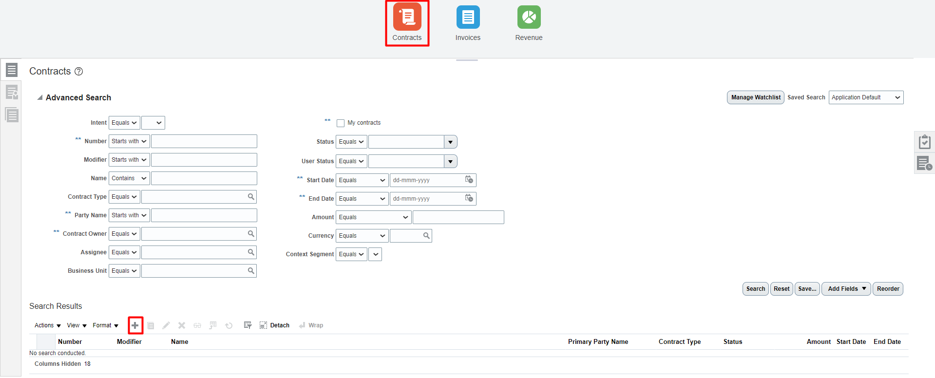 BUs are not appearing while creating a contract. — Cloud Customer Connect