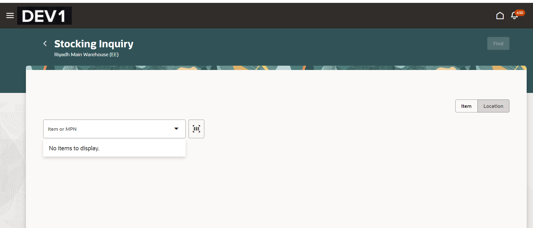 Stocking Inquiry not showing items 24B — Cloud Customer Connect