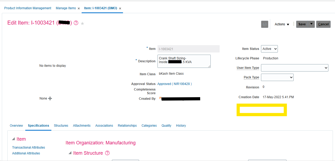 Is there a way to add a descriptive flexfield on Edit Item scree ...