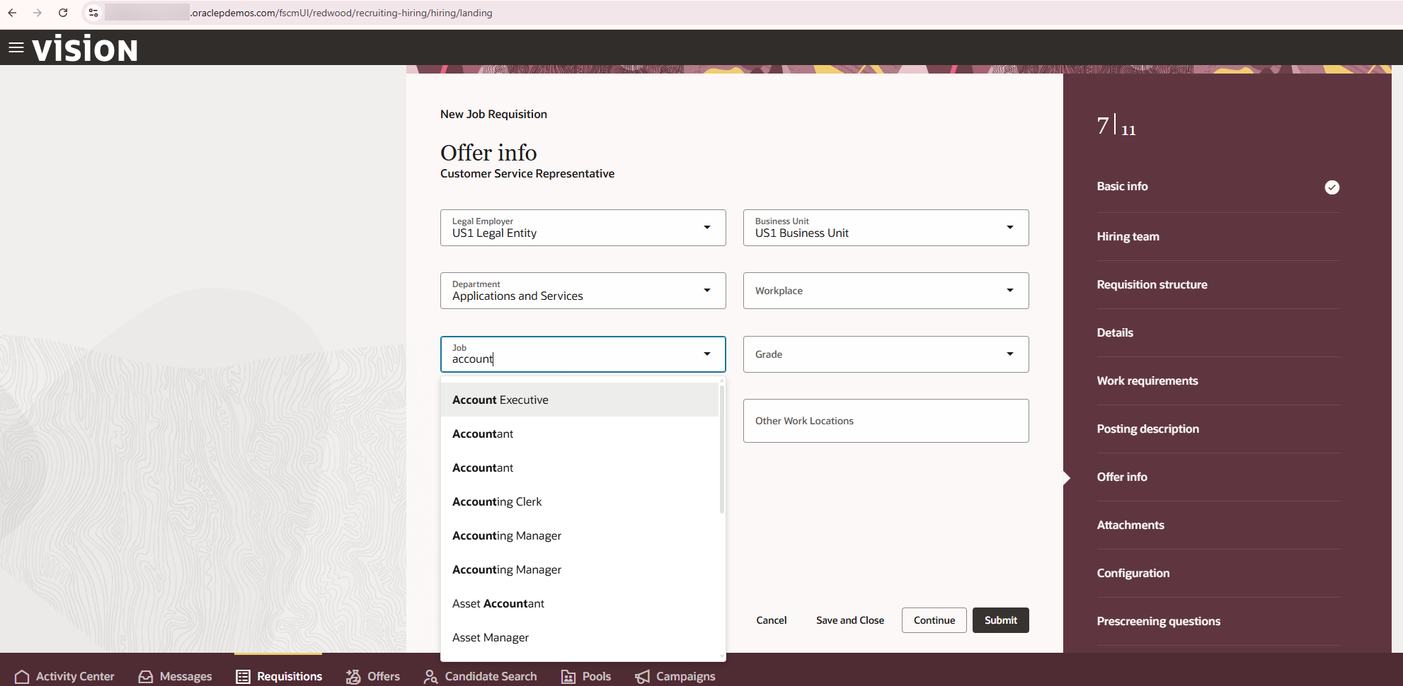 Job List of Values missing Job Code and Job Family in Redwood ...