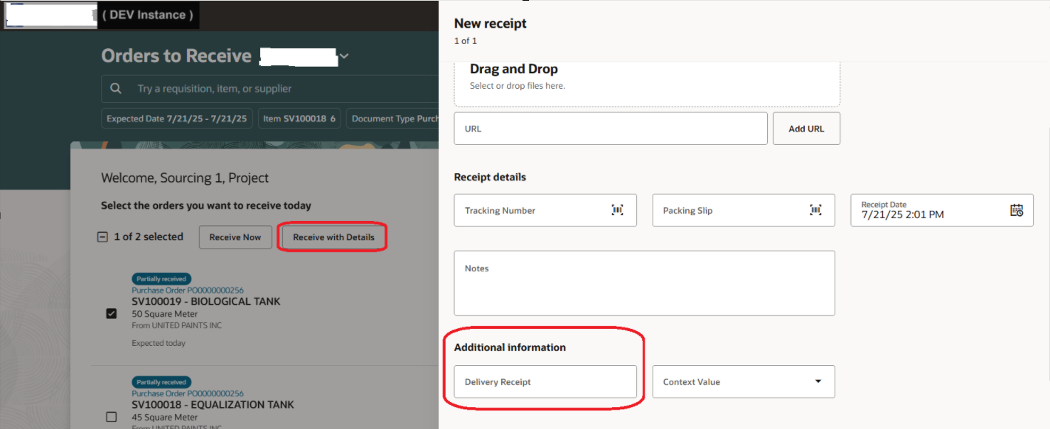 How to display Receipt Transaction DFF in Receipts Summary? — Cloud ...