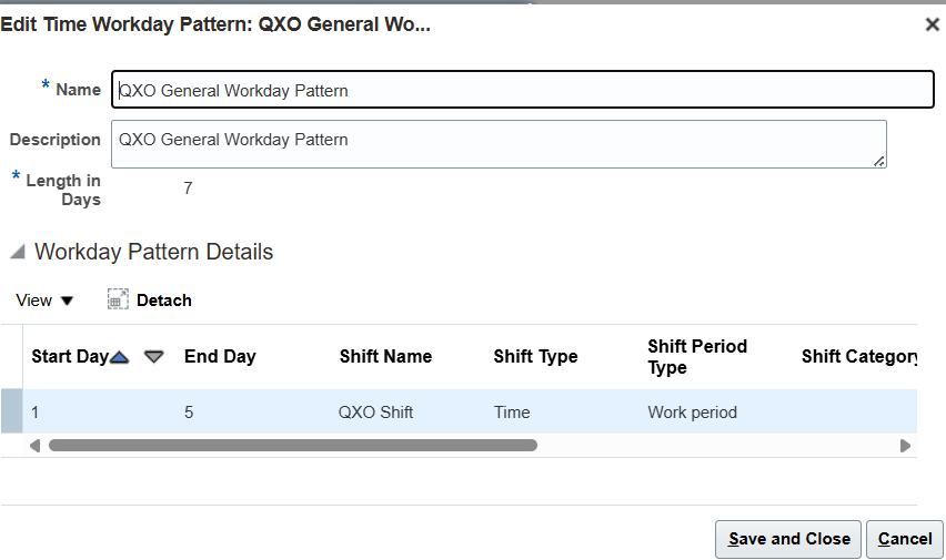 Workday Pattern Generate Count Schedules ends with error related to Calendar. — Cloud ...