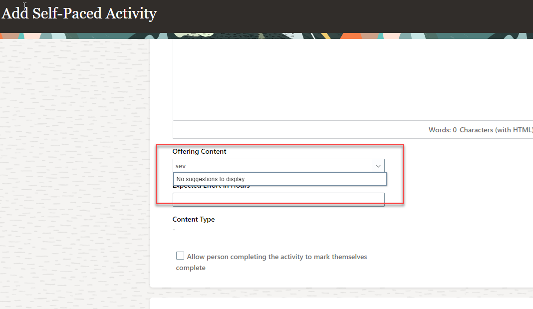 Content not showing in Offering Content drop down when creating an ...