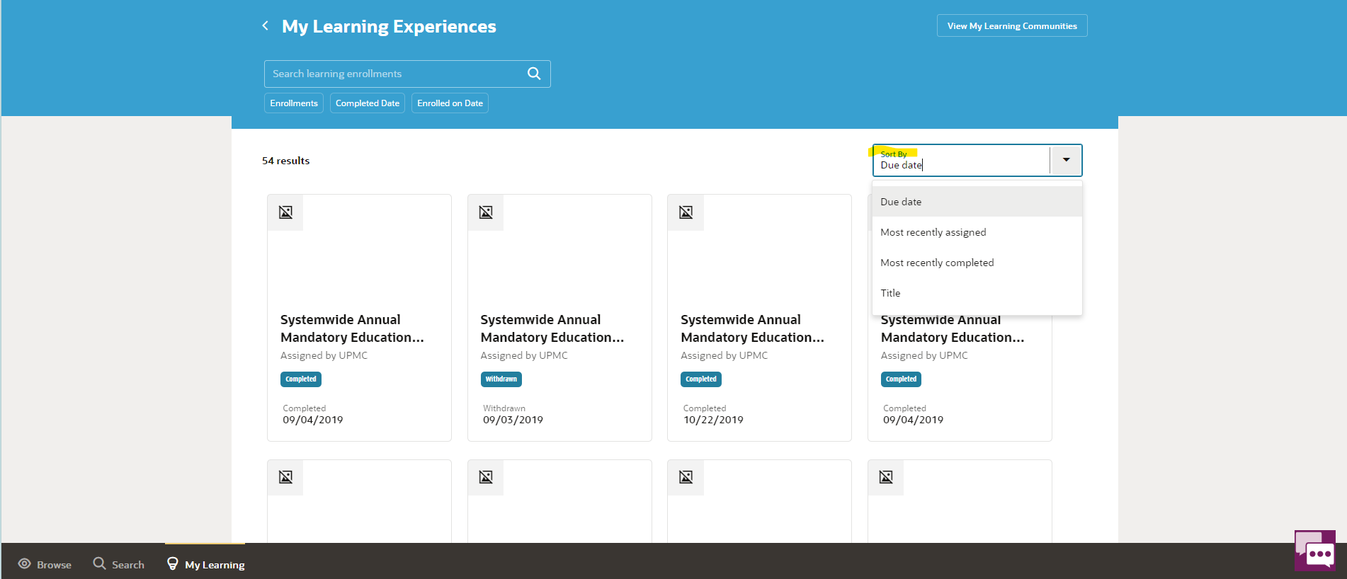 How to change the default sort from the Redwood My Learning Experiences ...