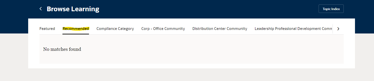 Hide 'Recommended' in Browse Learning Tab Carousel — Cloud Customer Connect