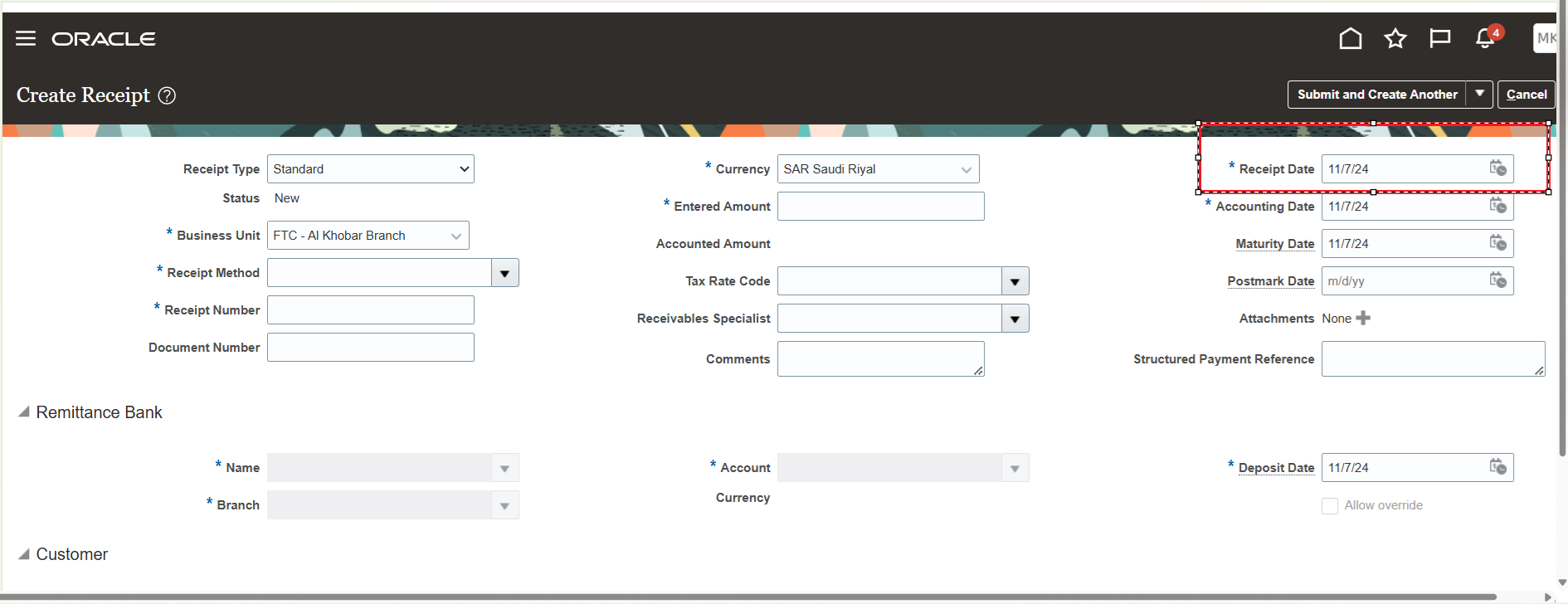 Oracle Ar how i could to prevent user insert back date or previous date when ...